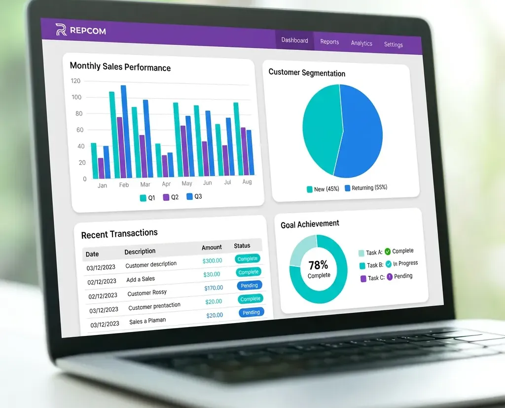 Dashboard de comissões por marca com gráficos e indicadores